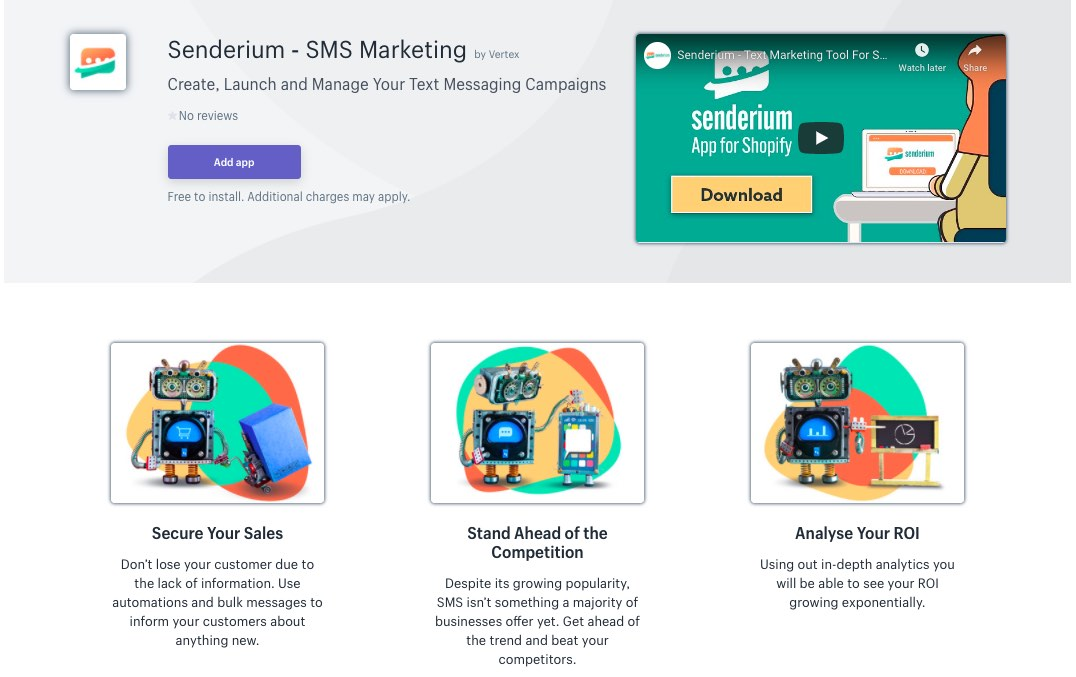 Best SMS marketing software, tool (Shopify) - Senderium