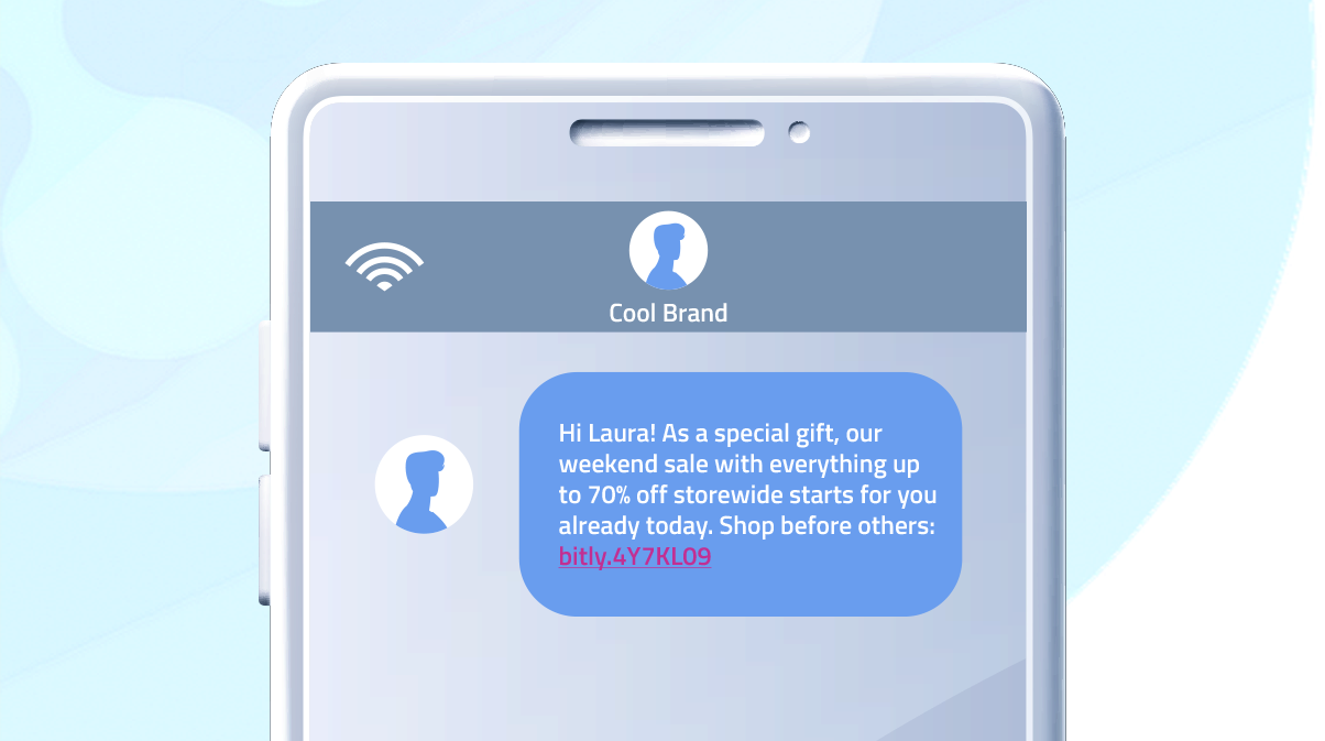 Promotional SMS example