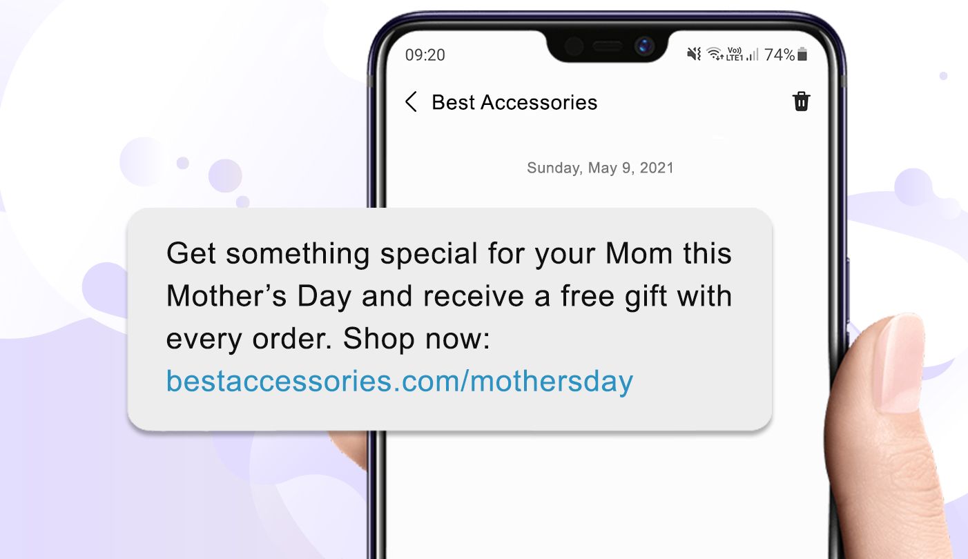 Mother's day sms templates - offer extra perks