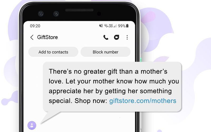 Mother's day sms reminder